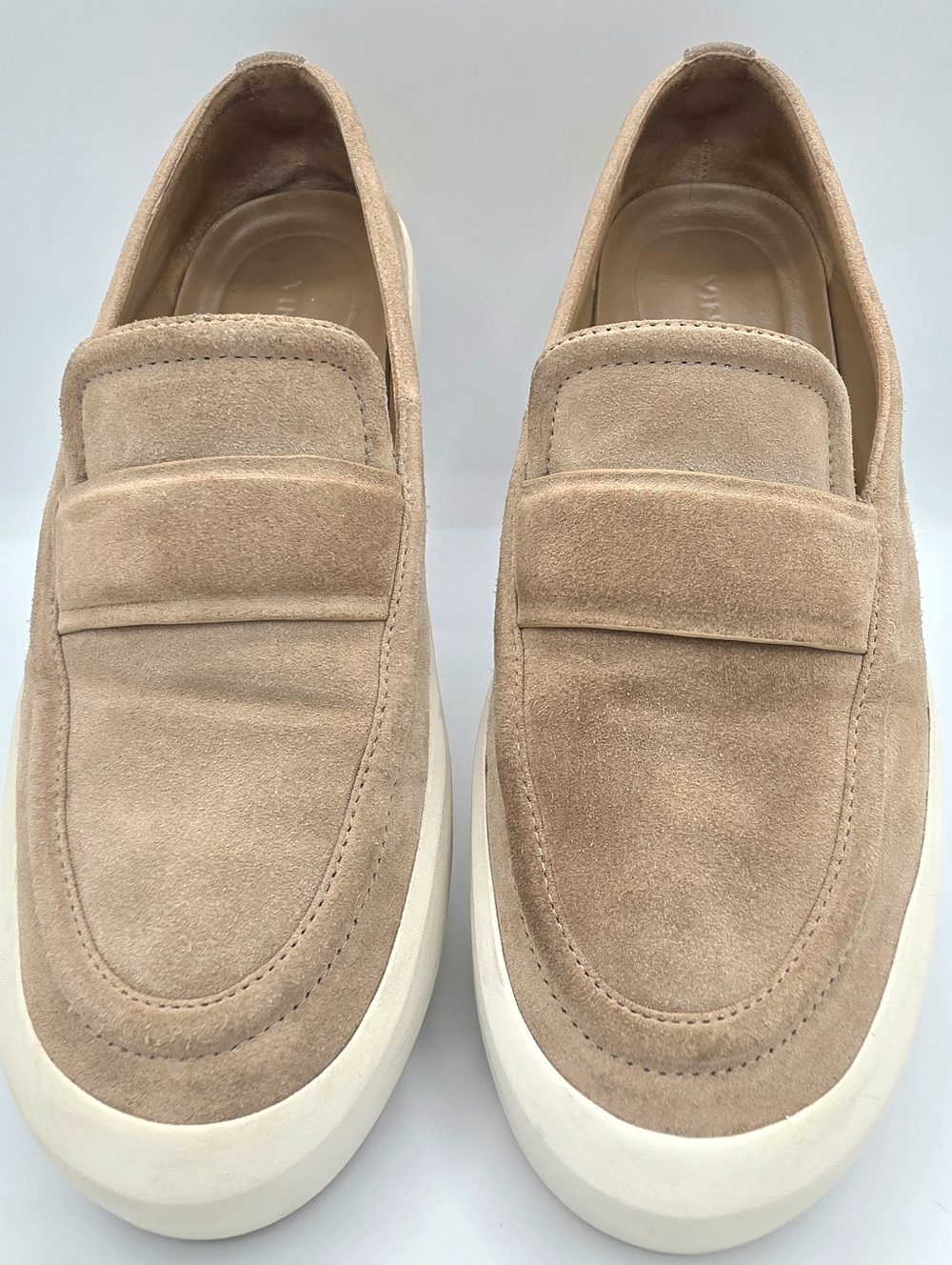 Vince Suede Loafers Womens 8.5 Tan Slip On Flats Leather Comfort Casual Shoes